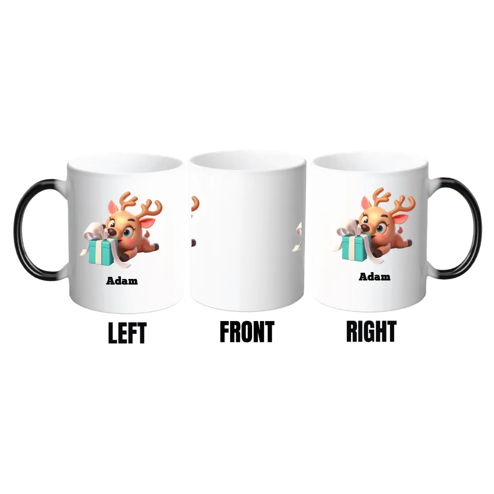 Customized Personalizer Baby Reindeer Mug (5 Choices & 50+ Variants)