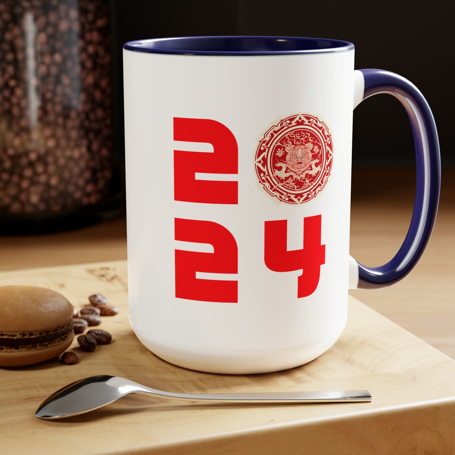 Year of The Dragon - 2024 Two-Tone Coffee Mug (15oz)