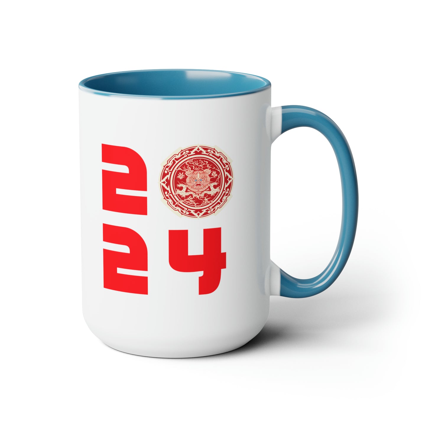 Year of The Dragon - 2024 Two-Tone Coffee Mug (15oz)