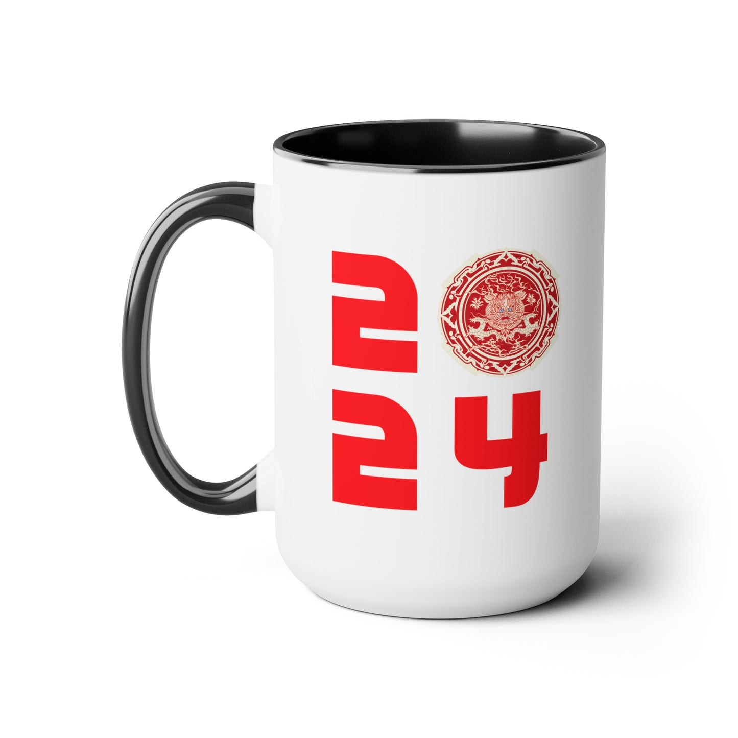 Year of The Dragon - 2024 Two-Tone Coffee Mug (15oz)