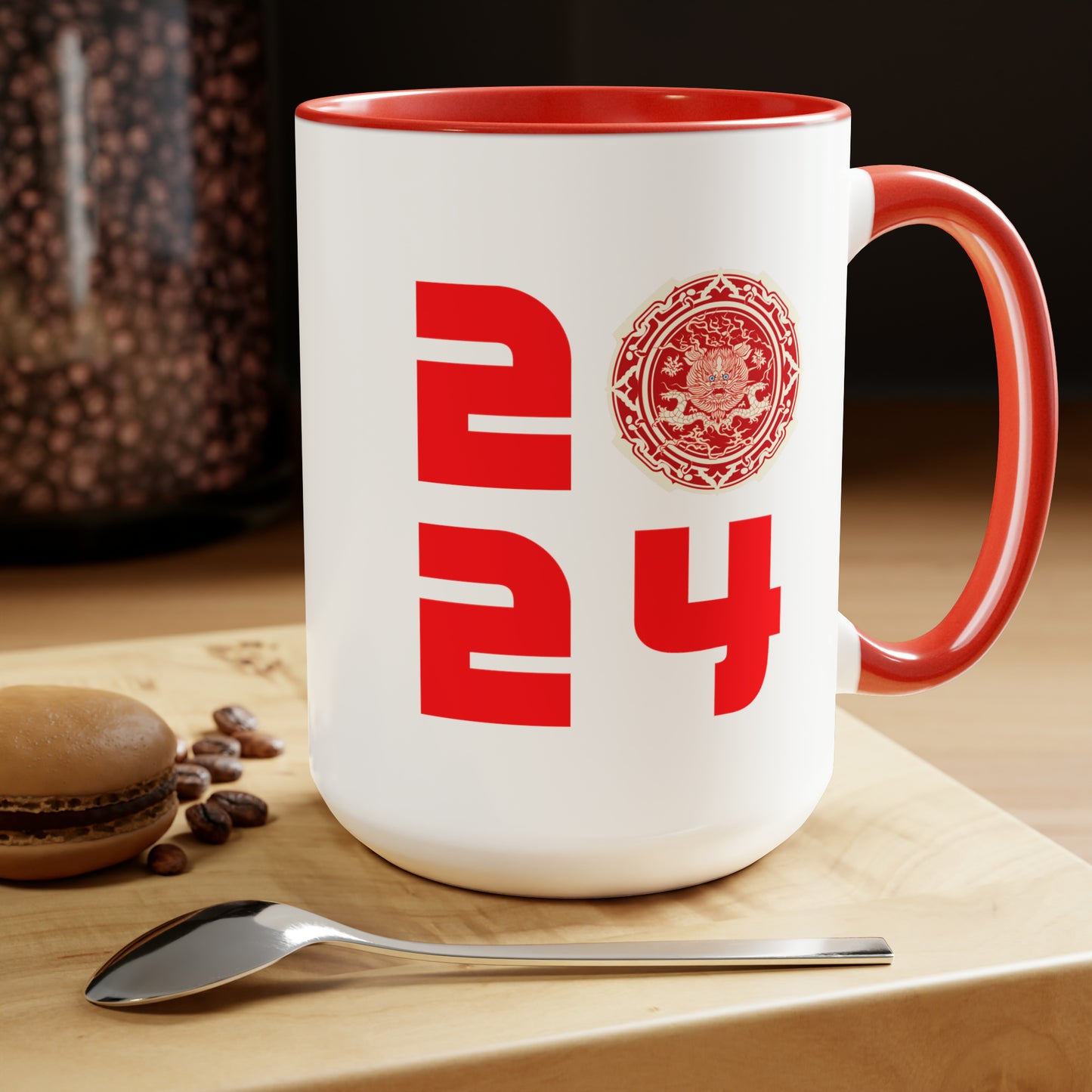 Year of The Dragon - 2024 Two-Tone Coffee Mug (15oz)