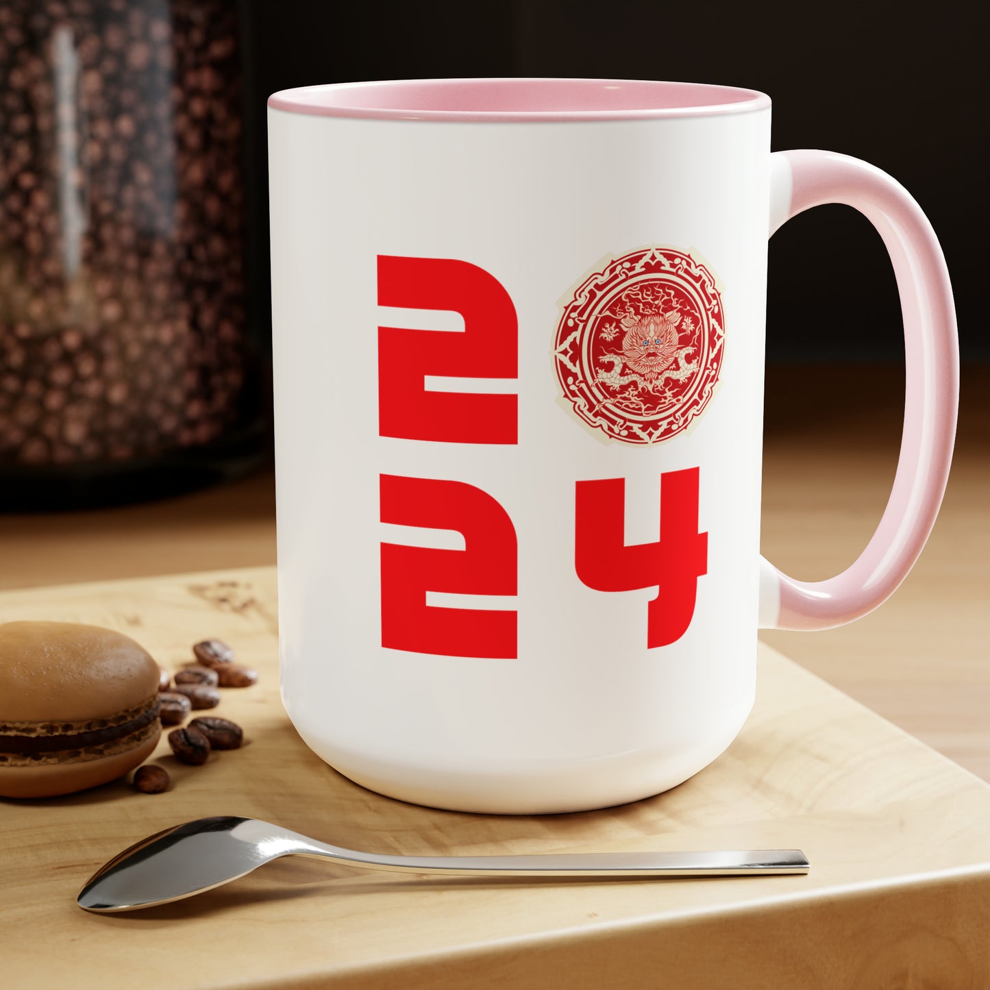 Year of The Dragon - 2024 Two-Tone Coffee Mug (15oz)