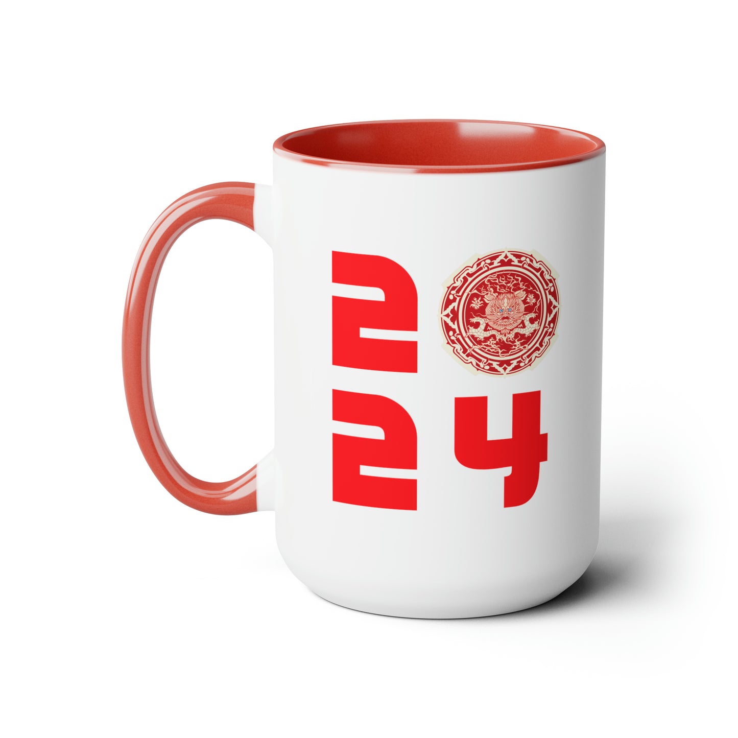 Year of The Dragon - 2024 Two-Tone Coffee Mug (15oz)