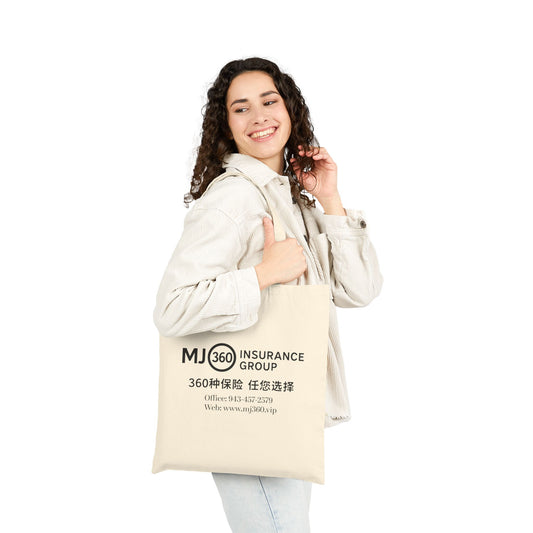 MJ 360 Insurance Group Design | Custom Cotton Canvas Tote Bag
