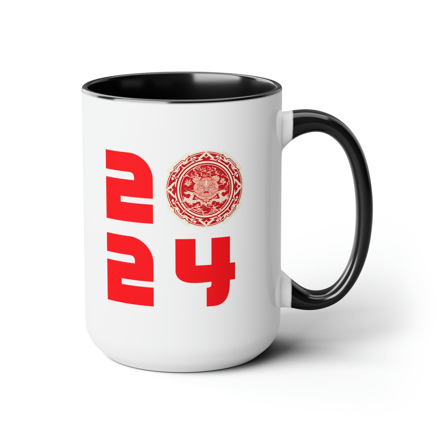 Year of The Dragon - 2024 Two-Tone Coffee Mug (15oz)