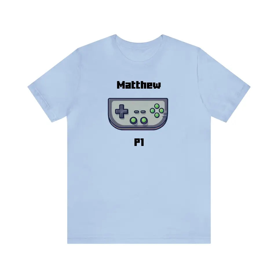 Customized Personalizer Game T-Shirt Baby Blue