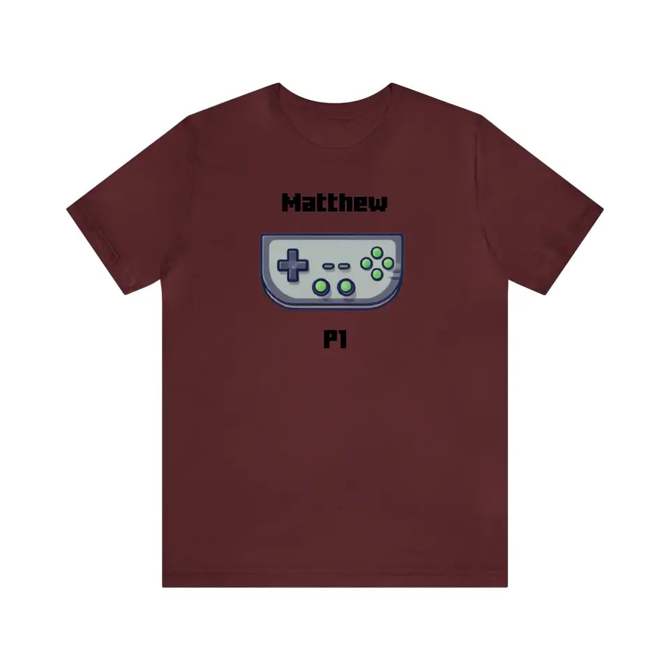 Customized Personalizer Game T-Shirt Maroon