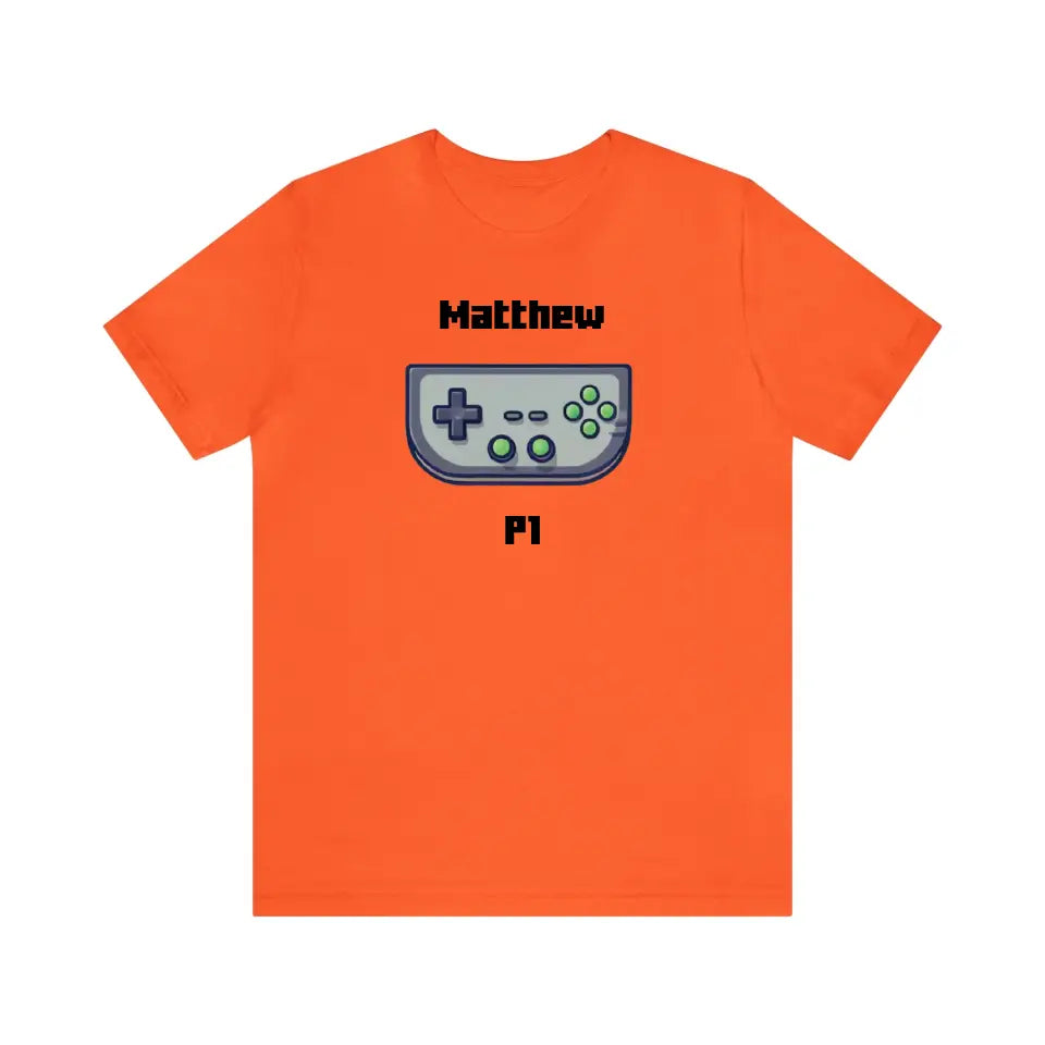 Customized Personalizer Game T-Shirt Orange