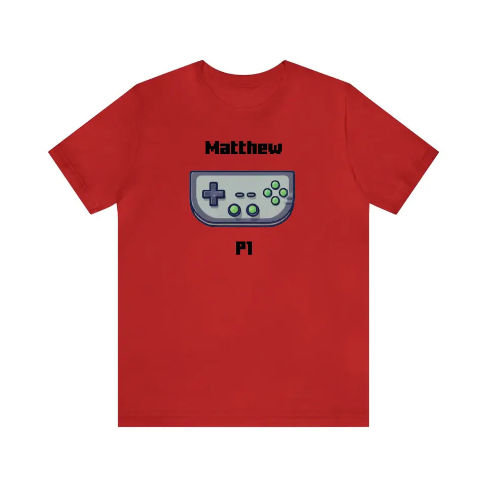 Customized Personalizer Game T-Shirt Red