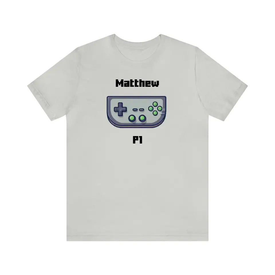 Customized Personalizer Game T-Shirt Silver