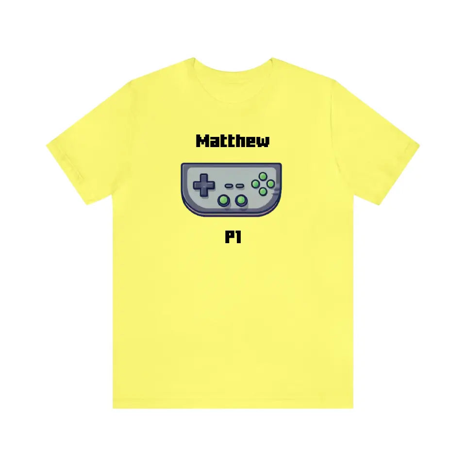 Customized Personalizer Game T-Shirt Yellow