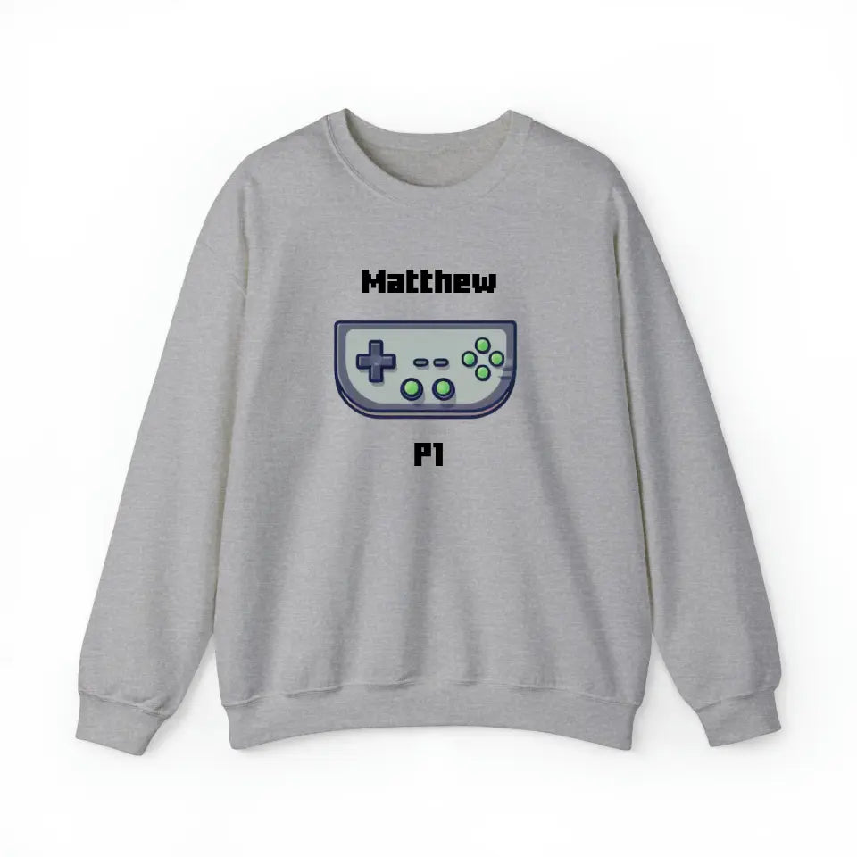 Customized Personalizer Game Sweatshirt Sport Grey