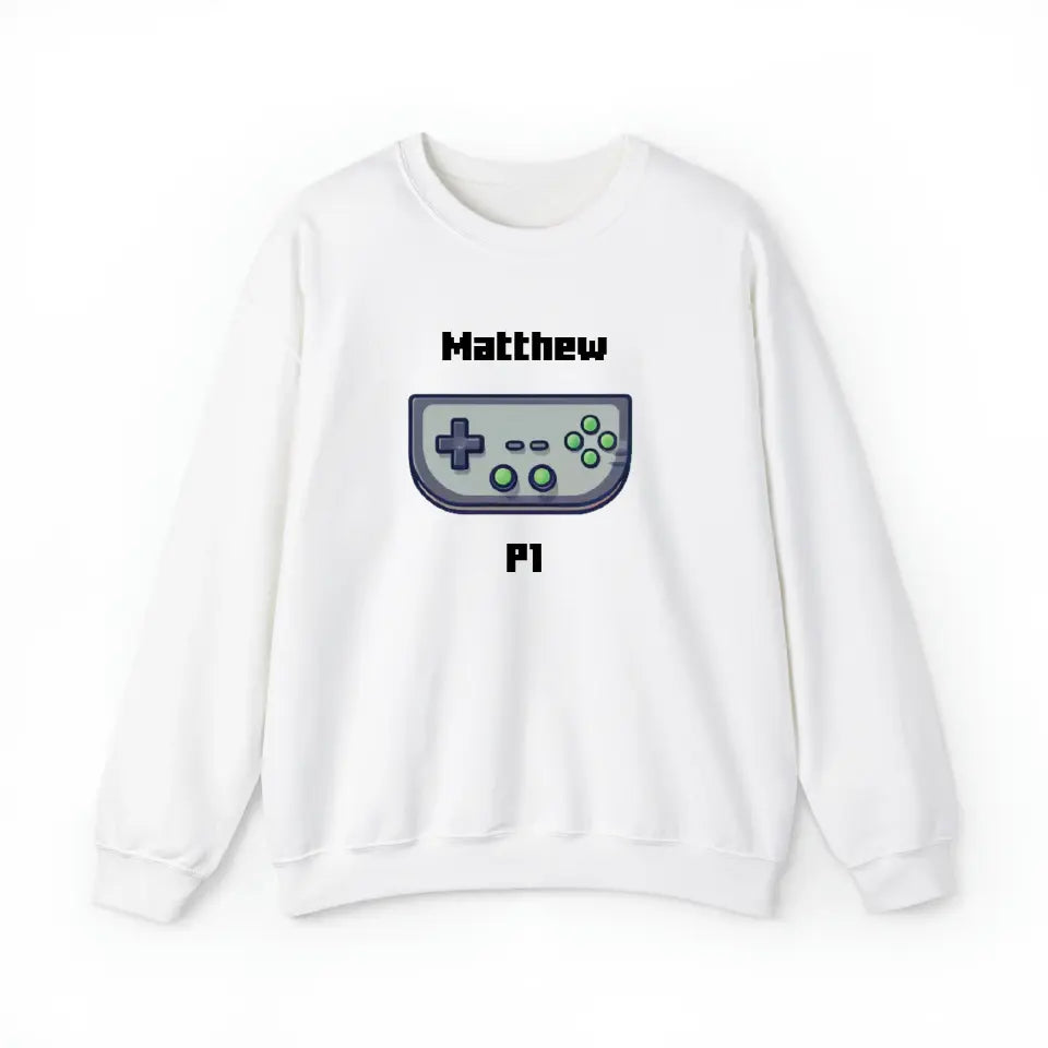 Customized Personalizer Game Sweatshirt White