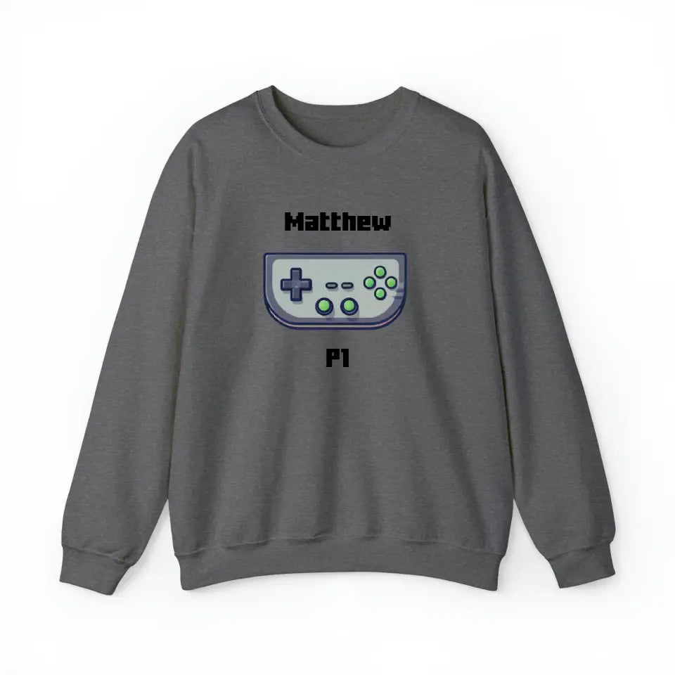 Customized Personalizer Game Sweatshirt Graphite Heather