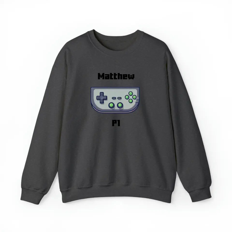 Customized Personalizer Game Sweatshirt Dark Heather