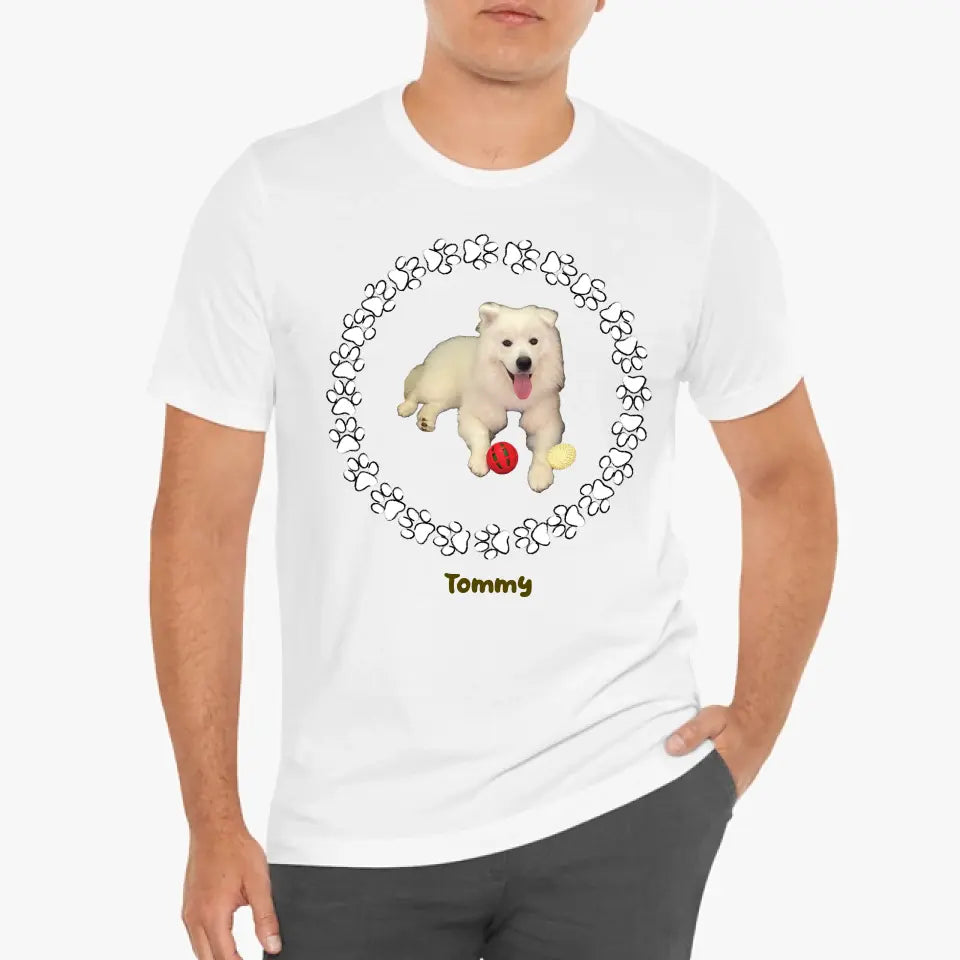 Customized Personalizer Dog T-Shirt White