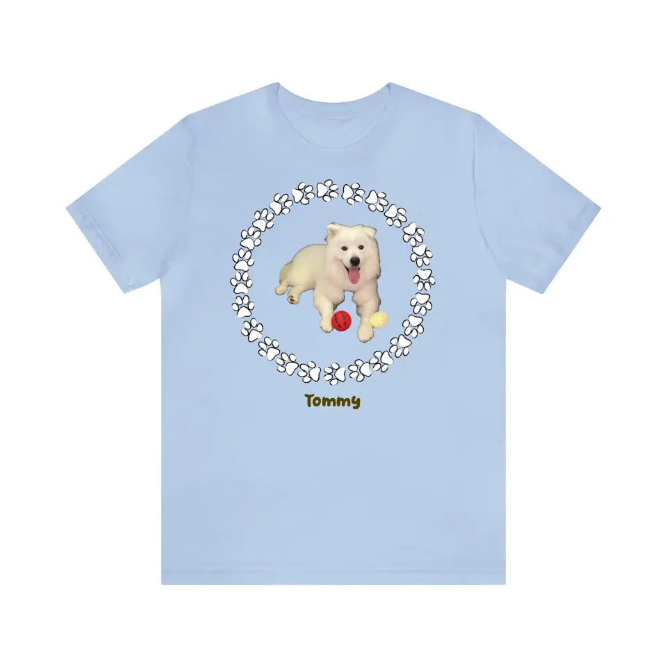 Customized Personalizer Dog T-Shirt Baby Blue