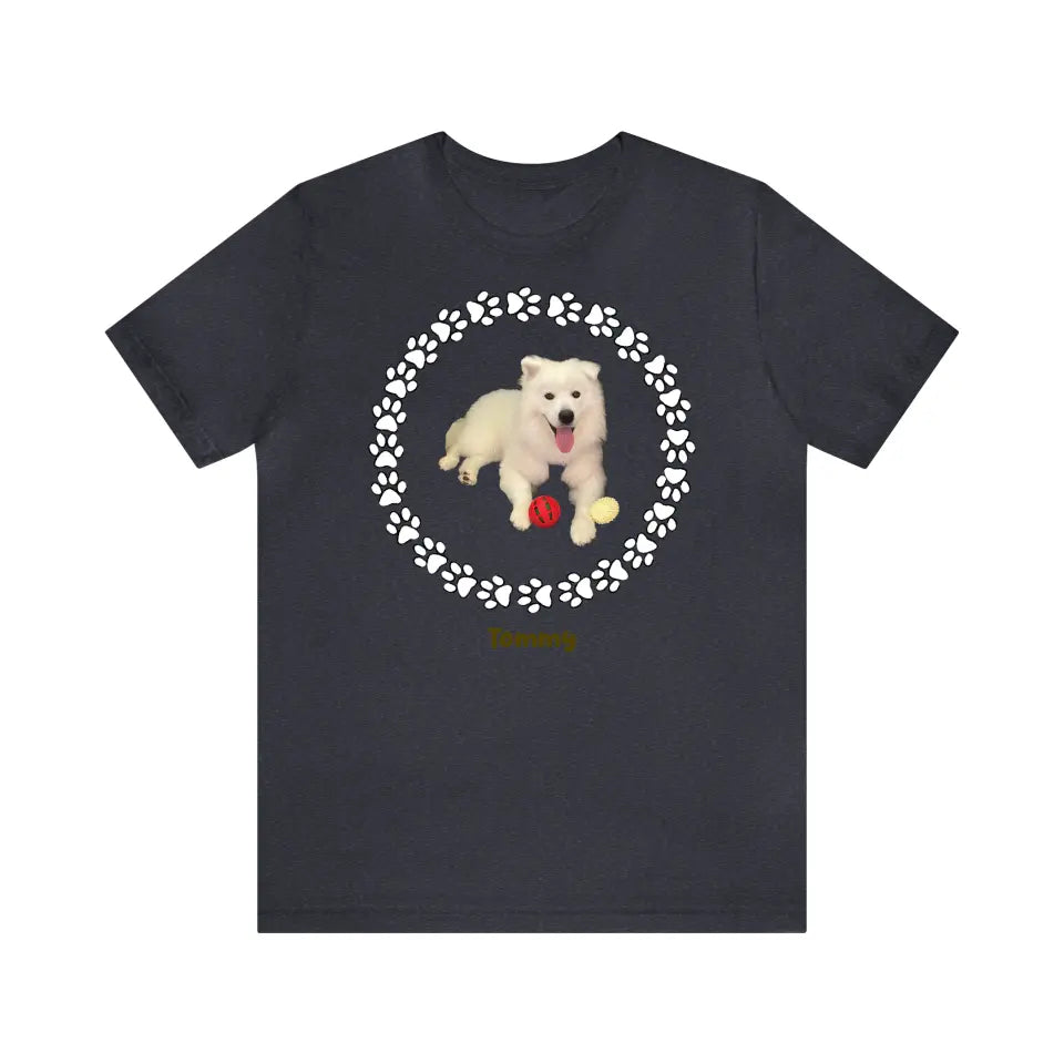 Customized Personalizer Dog T-Shirt Heather Navy