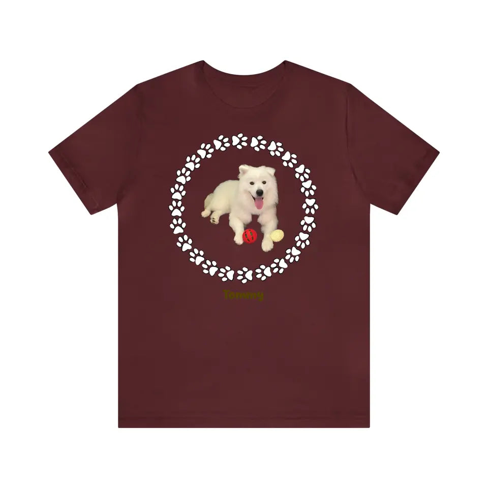 Customized Personalizer Dog T-Shirt Maroon