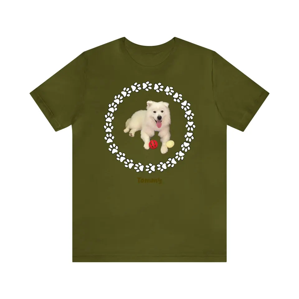 Customized Personalizer Dog T-Shirt Olive