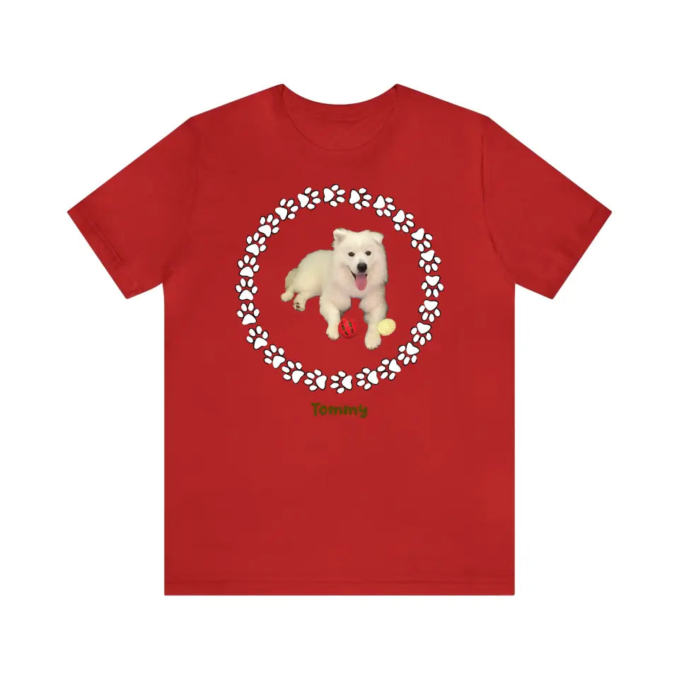 Customized Personalizer Dog T-Shirt Red