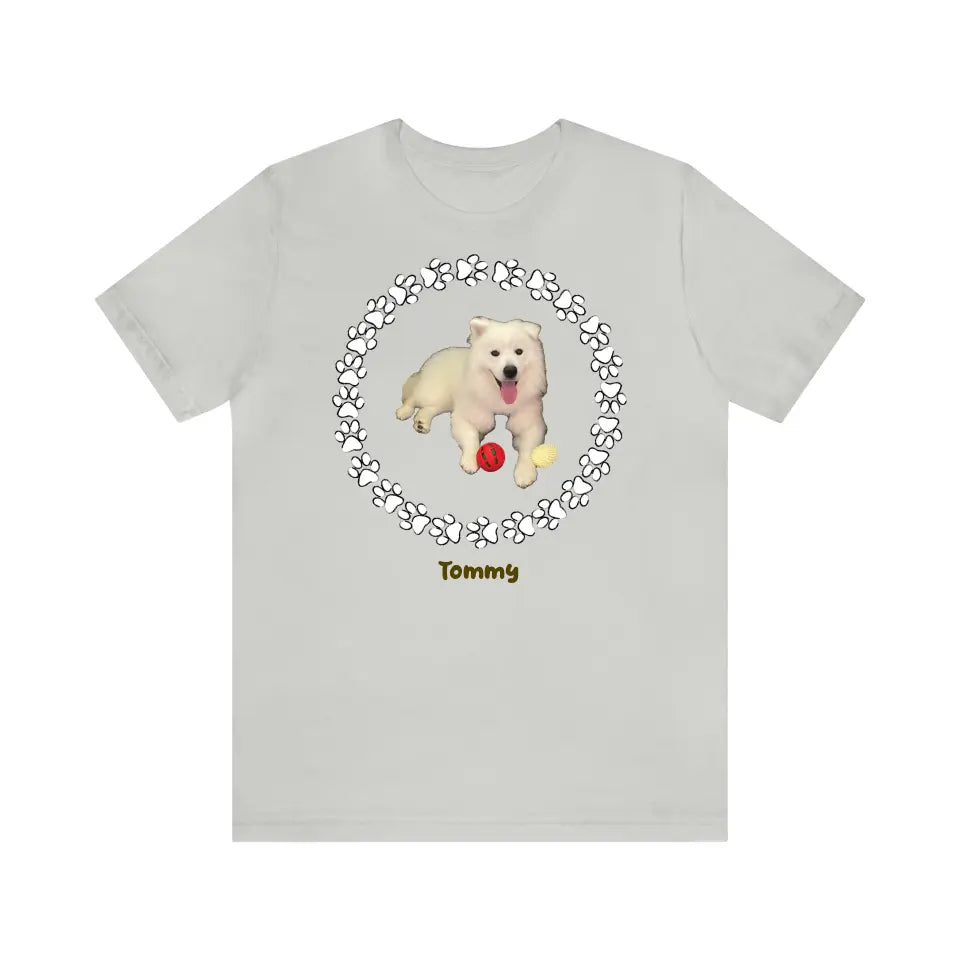 Customized Personalizer Dog T-Shirt Silver