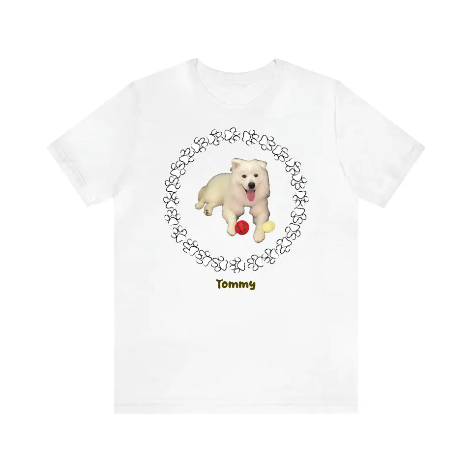 Customized Personalizer Dog T-Shirt White