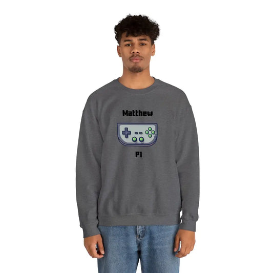 Customized Personalizer Game Sweatshirt Graphite Heather