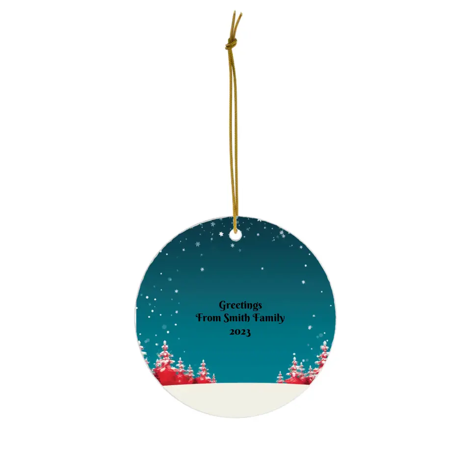 Customized Personalizer Christmas Ornament Circle Shape