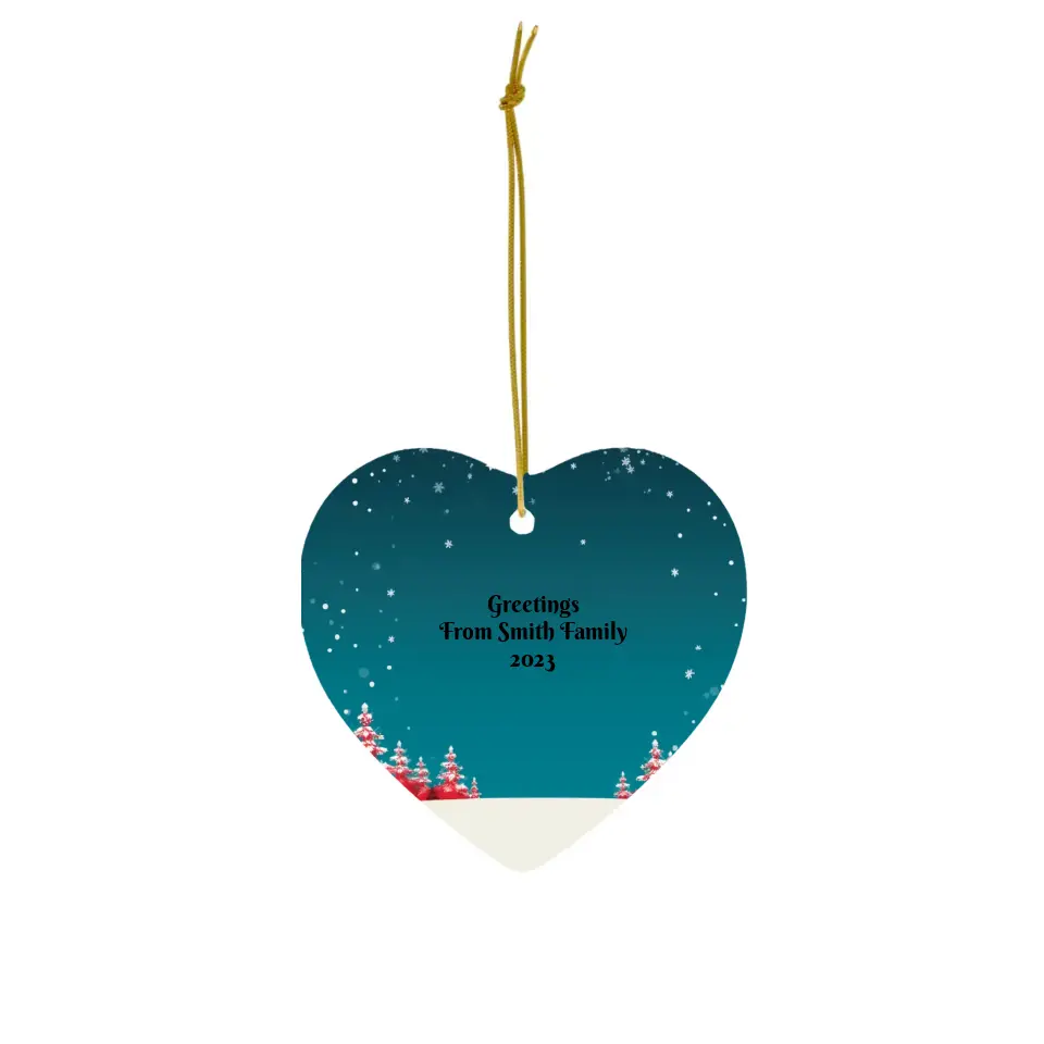 Customized Personalizer Christmas Ornament Heart Shape