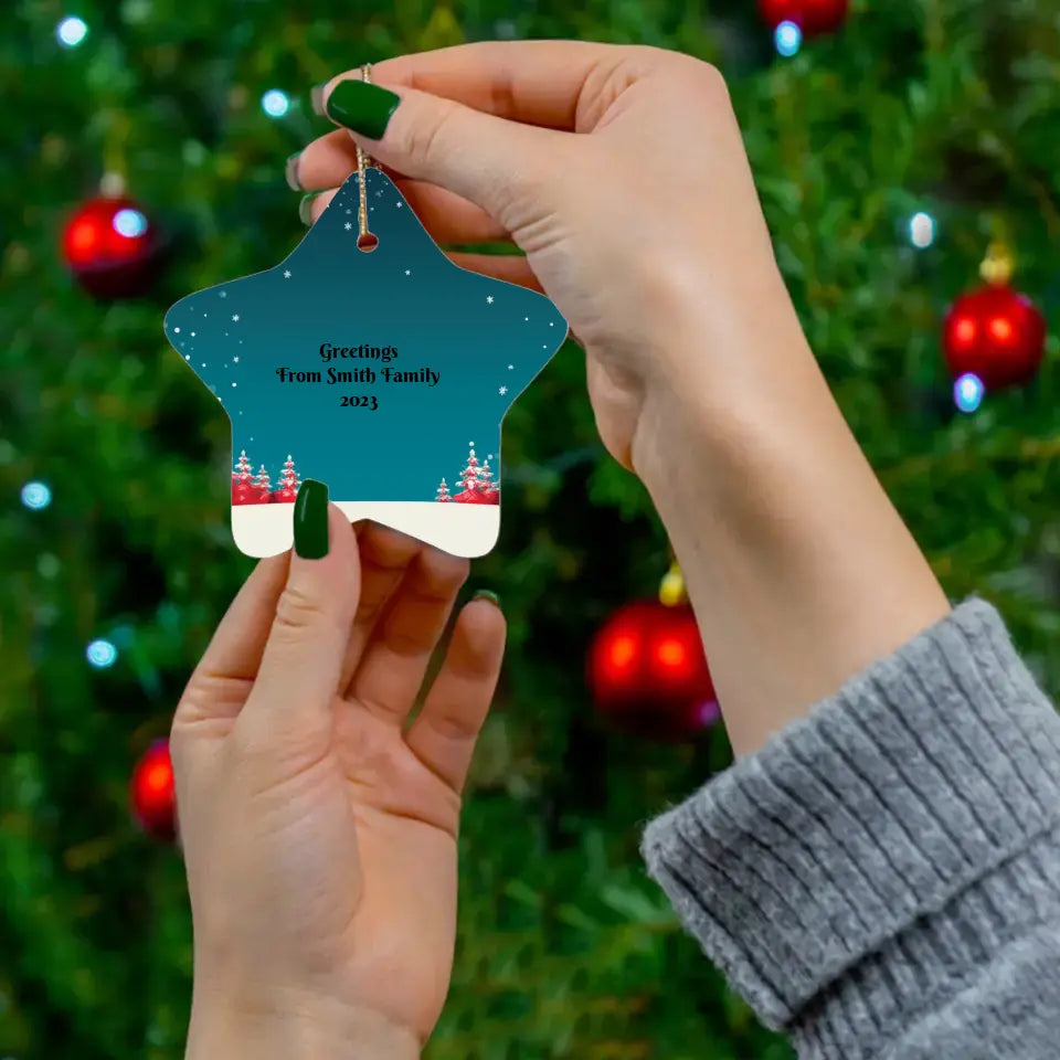 Customized Personalizer Christmas Ornament Start Shape