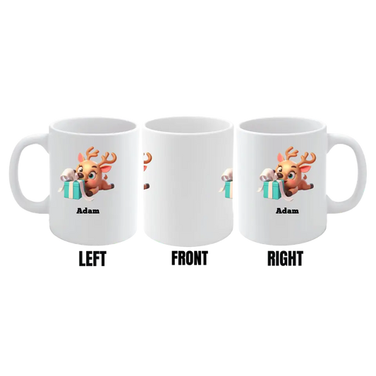 Customized Personalizer Baby Reindeer Mug (5 Choices & 50+ Variants)