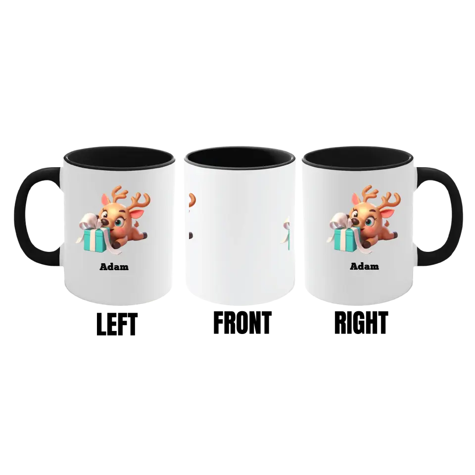 Customized Personalizer Baby Reindeer Mug (5 Choices & 50+ Variants)