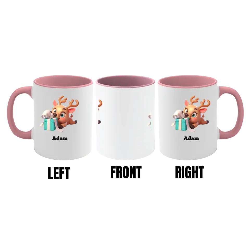 Customized Personalizer Baby Reindeer Mug (5 Choices & 50+ Variants)