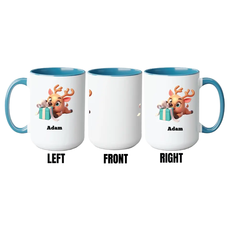 Customized Personalizer Baby Reindeer Mug (5 Choices & 50+ Variants)