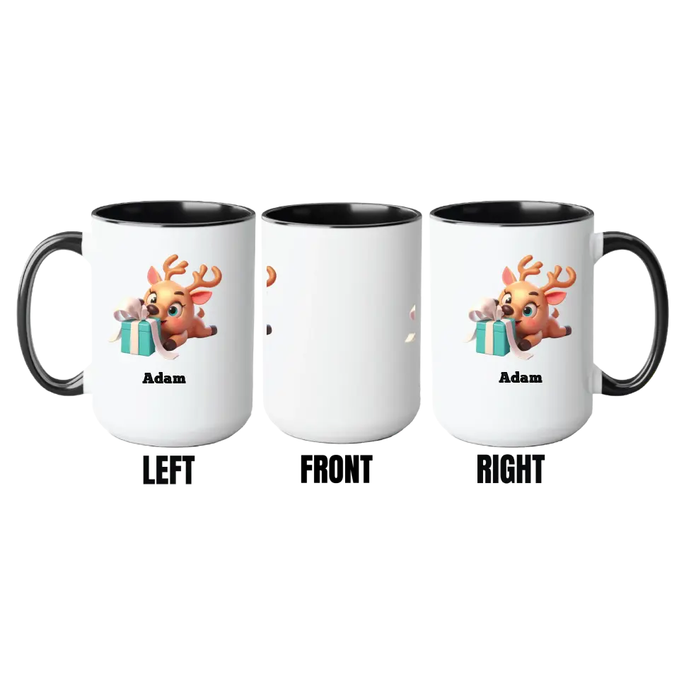 Customized Personalizer Baby Reindeer Mug (5 Choices & 50+ Variants)