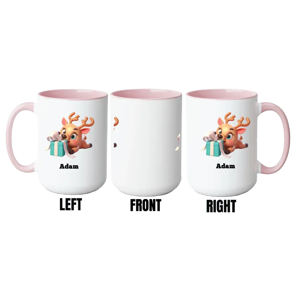 Customized Personalizer Baby Reindeer Mug (5 Choices & 50+ Variants)