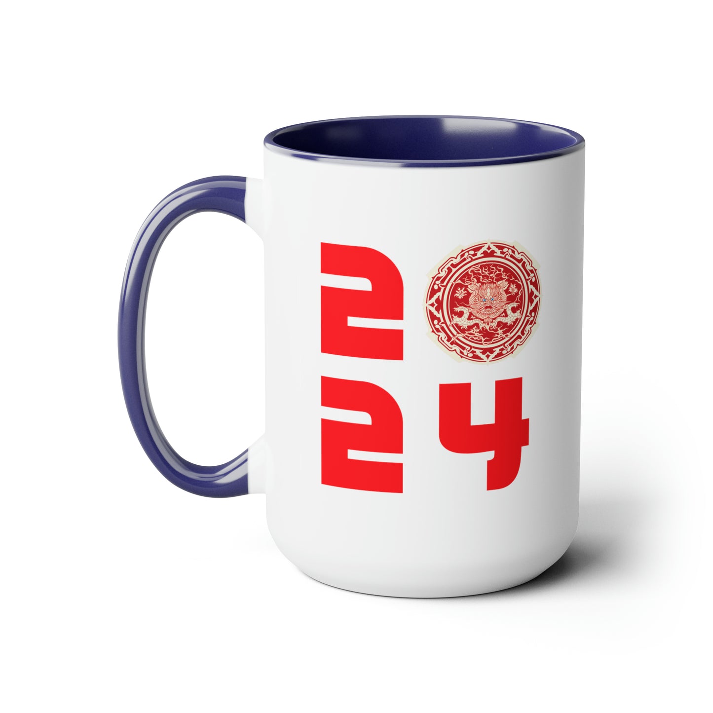 Year of The Dragon - 2024 Two-Tone Coffee Mug (15oz)